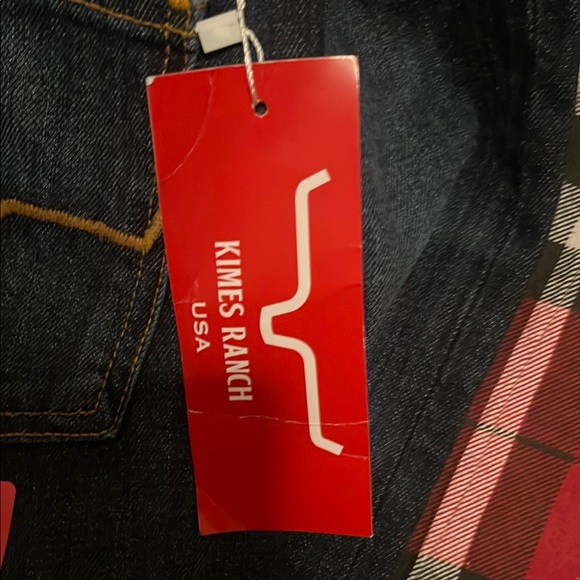 Kimes Ranch Flare Jeans in Blue and Yellow - Picture 2 of 4